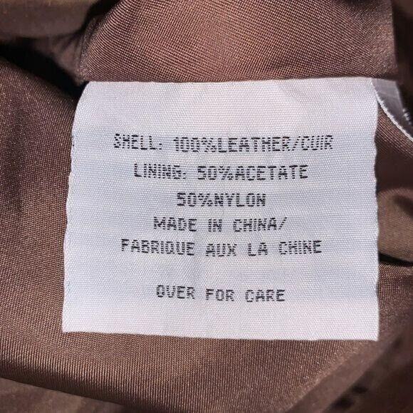 Vintage Womens Leather Jacket Western Brown Country Clothing Company Medium - Picture 14 of 15